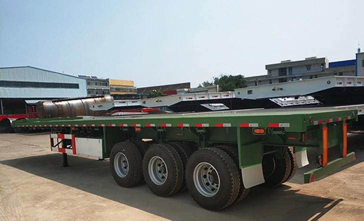 China Hot Sale 3 Axles Container Flatbed Trailer με ανθεκτική ποιότητα