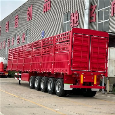 5 Axle 60T Bulk Cargo Fence Semi Trailer Side Wall Semi Trailer