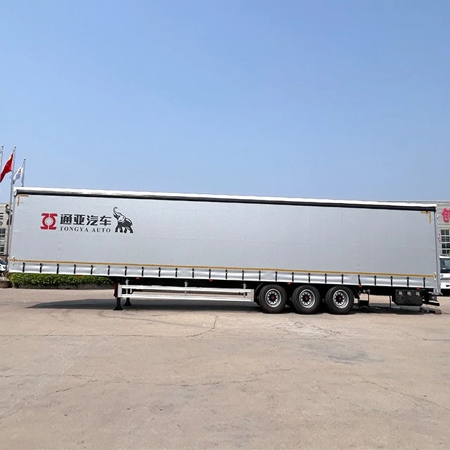 TONGYA 3 Axle 40 Ton Van Truck Curtain Side Open Semi Trailer